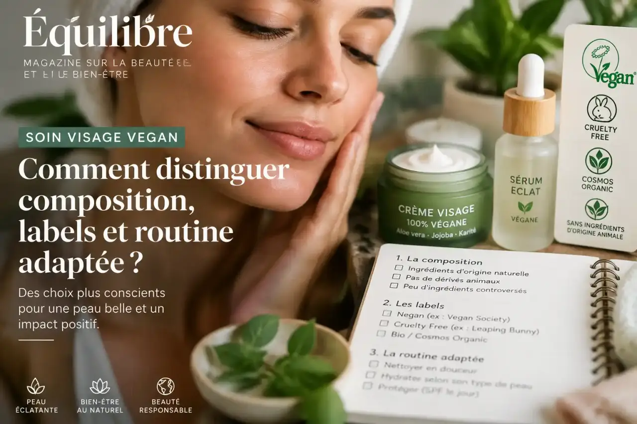 Soin visage vegan : comment distinguer composition, labels et routine adaptée