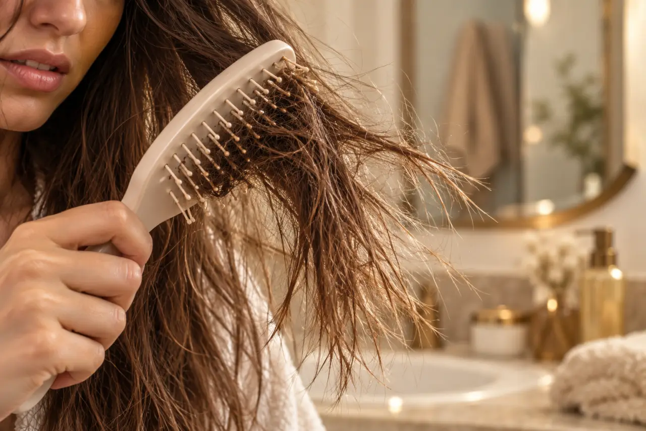 Soin pour cheveux cassants : le mauvais réflexe qui entretient la casse
