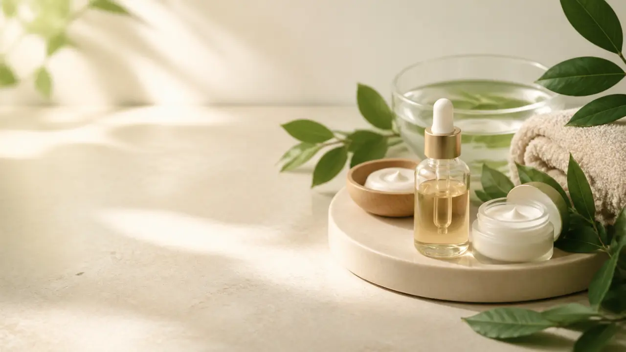 Lumière douce et naturelle révélant la texture d'une peau saine et lumineuse